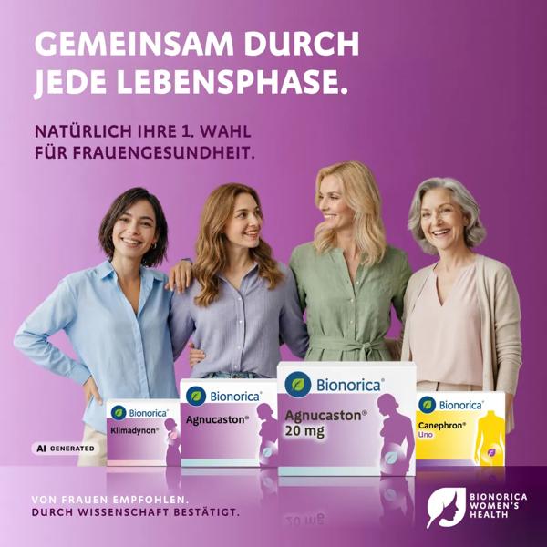 Agnucaston® 20 mg bei PMS - Teil des Bionorica Women's-Health Portfolio - Gemeinsam durch jede Lebensphase.