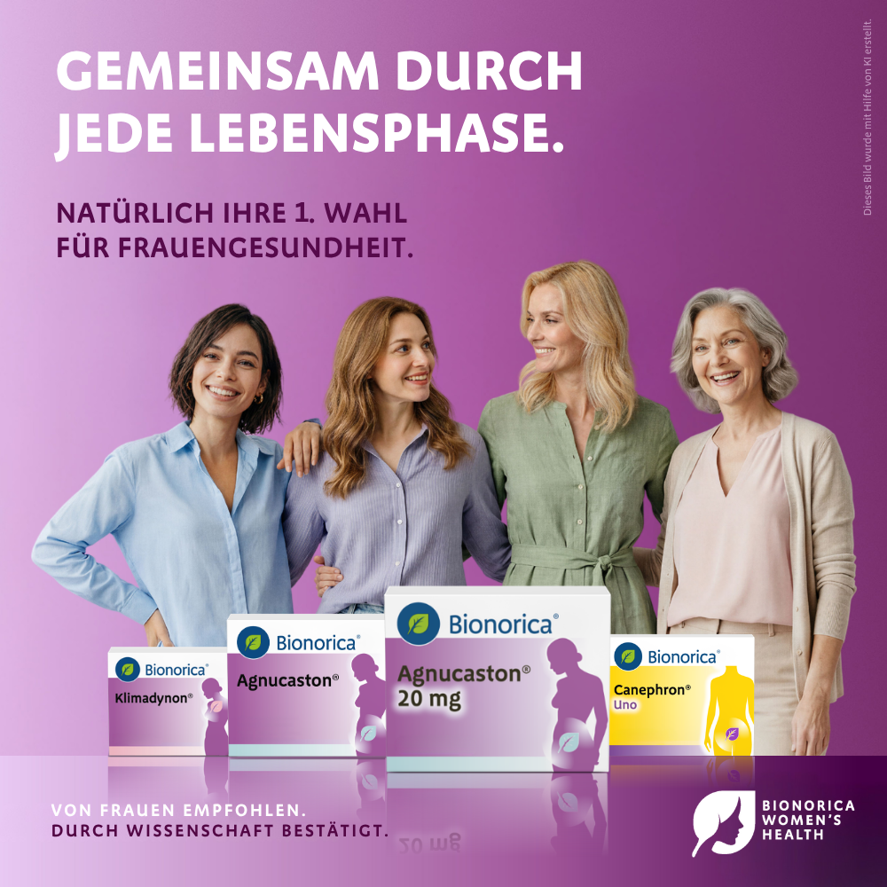 Agnucaston® 20 mg bei PMS - Teil des Bionorica Women's-Health Portfolio - Gemeinsam durch jede Lebensphase.