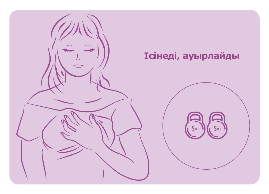 Сүт безі ісініп, ауыр сезімі пайда болады