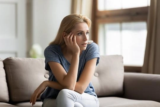 Woman looking to smth