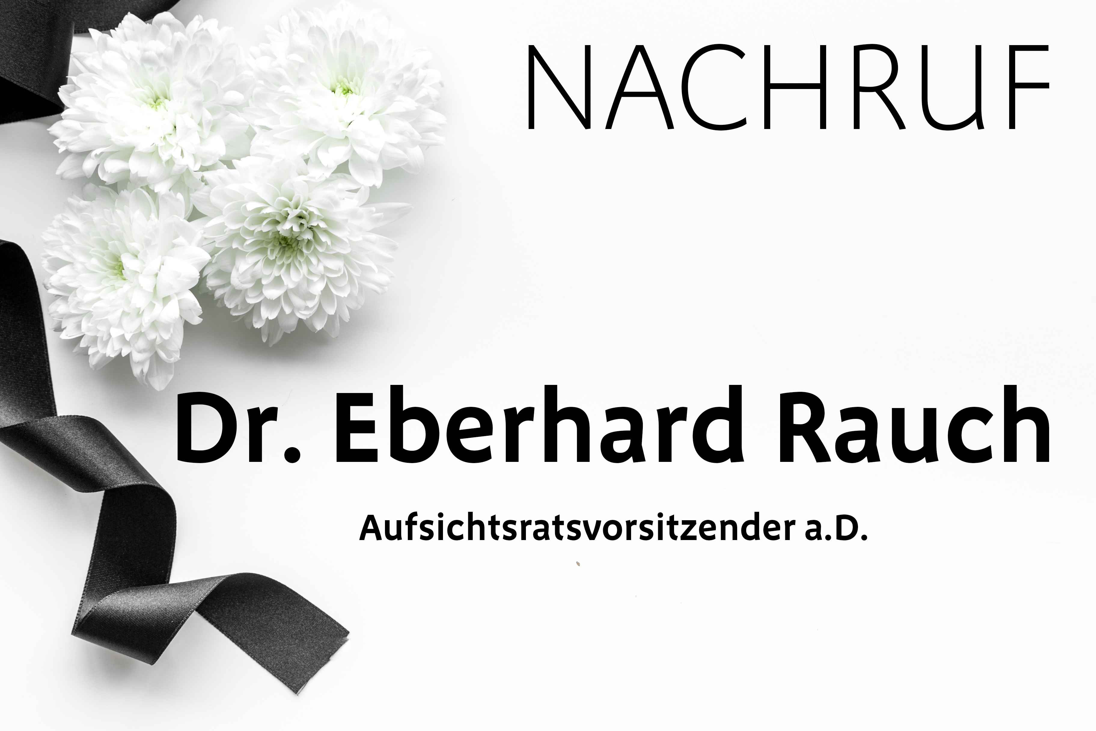 Bionorica trauert um Dr. Eberhard Rauch