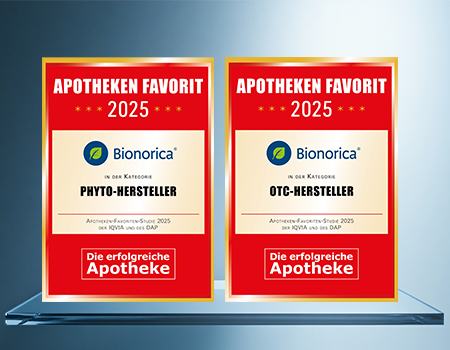 Bionorica hat in der aktuellen FAVORITEN-Studie von "Die erfolgreiche Apotheke" und IQVIA erneut eine doppelte Auszeichnung erhalten.