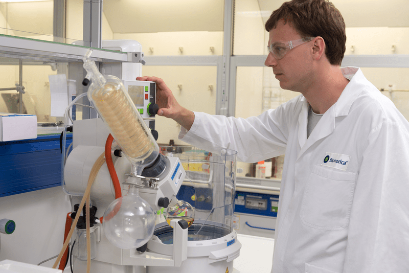 Arbeit am Rotationsverdampfer