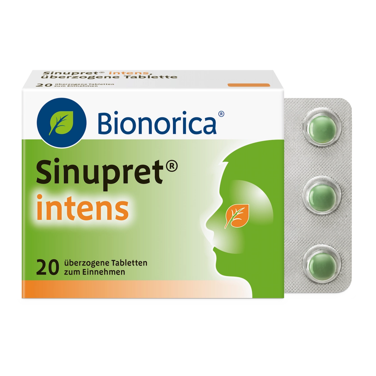 Packshot Sinupret intens frontal