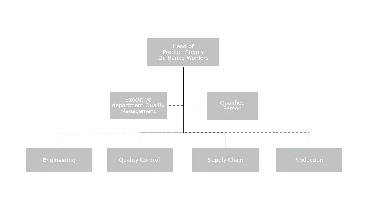 Organisational Structure of the Head of Poduct Supply's department