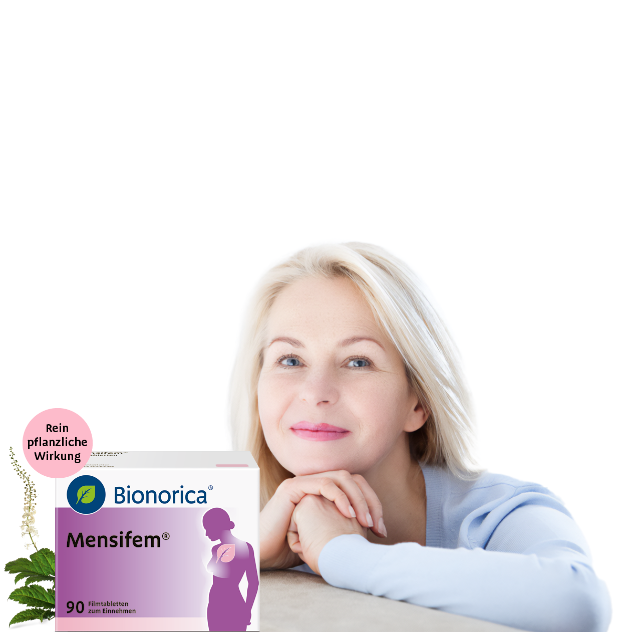 Frau mit Mensifem