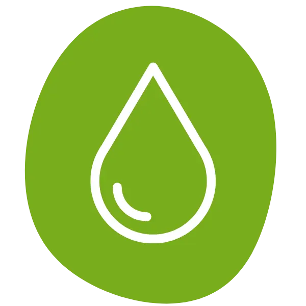 Grafik Tropfen auf grünem Hintergrund