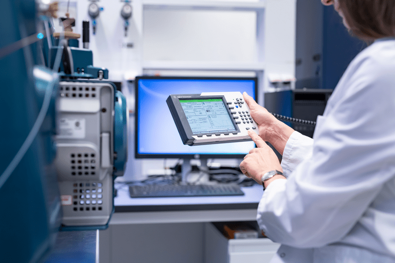 Steuerpad einer chronographischen Anlage bei Bionorica research