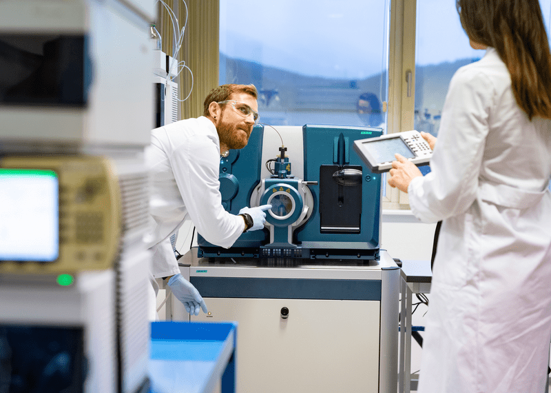 Check der Quelle eines Triple-Quadrupol-Massenspektrometers