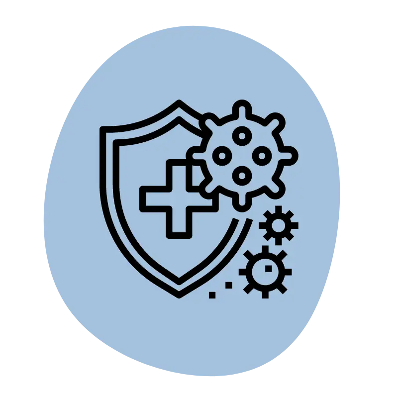 Icon Schild und Viren