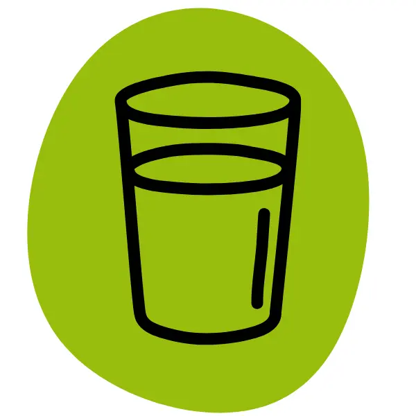 Icon Glas auf grünem Hintergrund