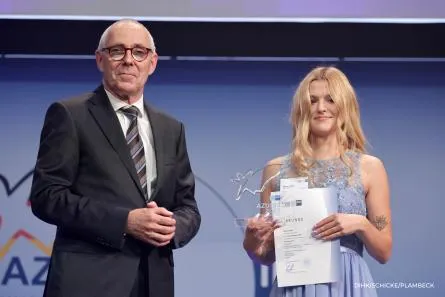 Milena Schick und DIHK Präsident Peter Adrian