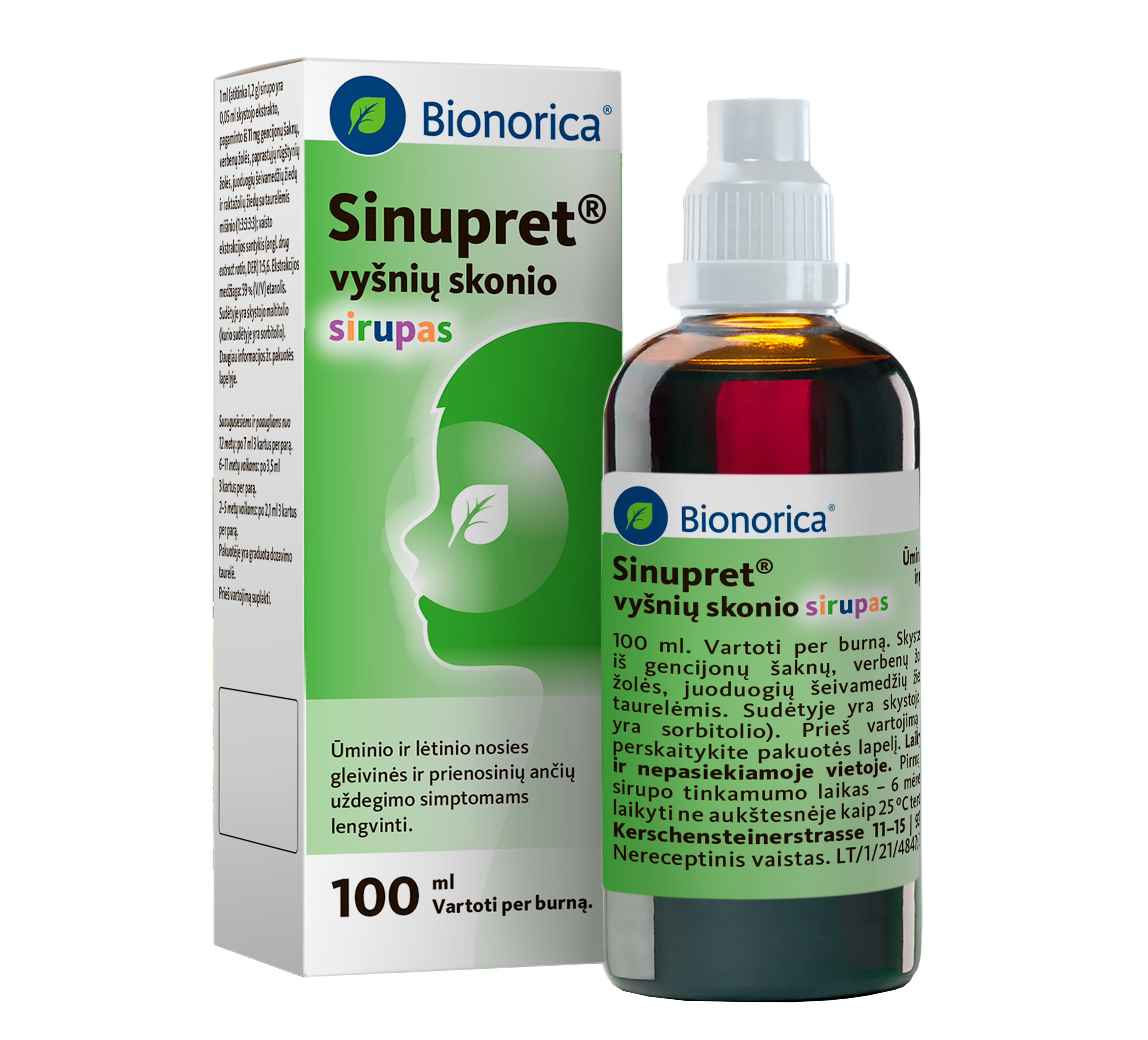 Sinupret® vyšnių skonio sirupas