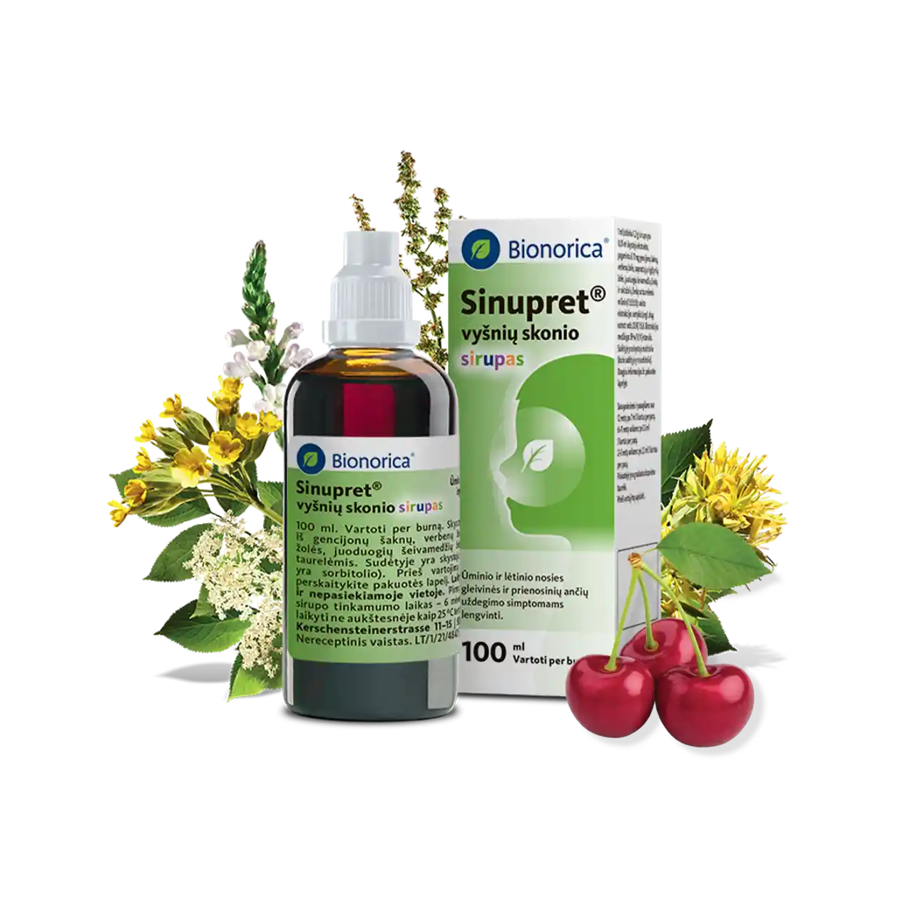 Sinupret® vyšnių skonio sirupas