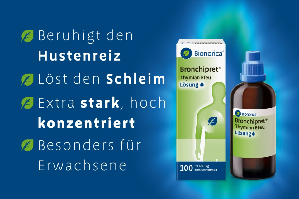 Bronchipret: beruhigt den Hustenreiz, löst den Schleim, extra stark, hoch konzentriert