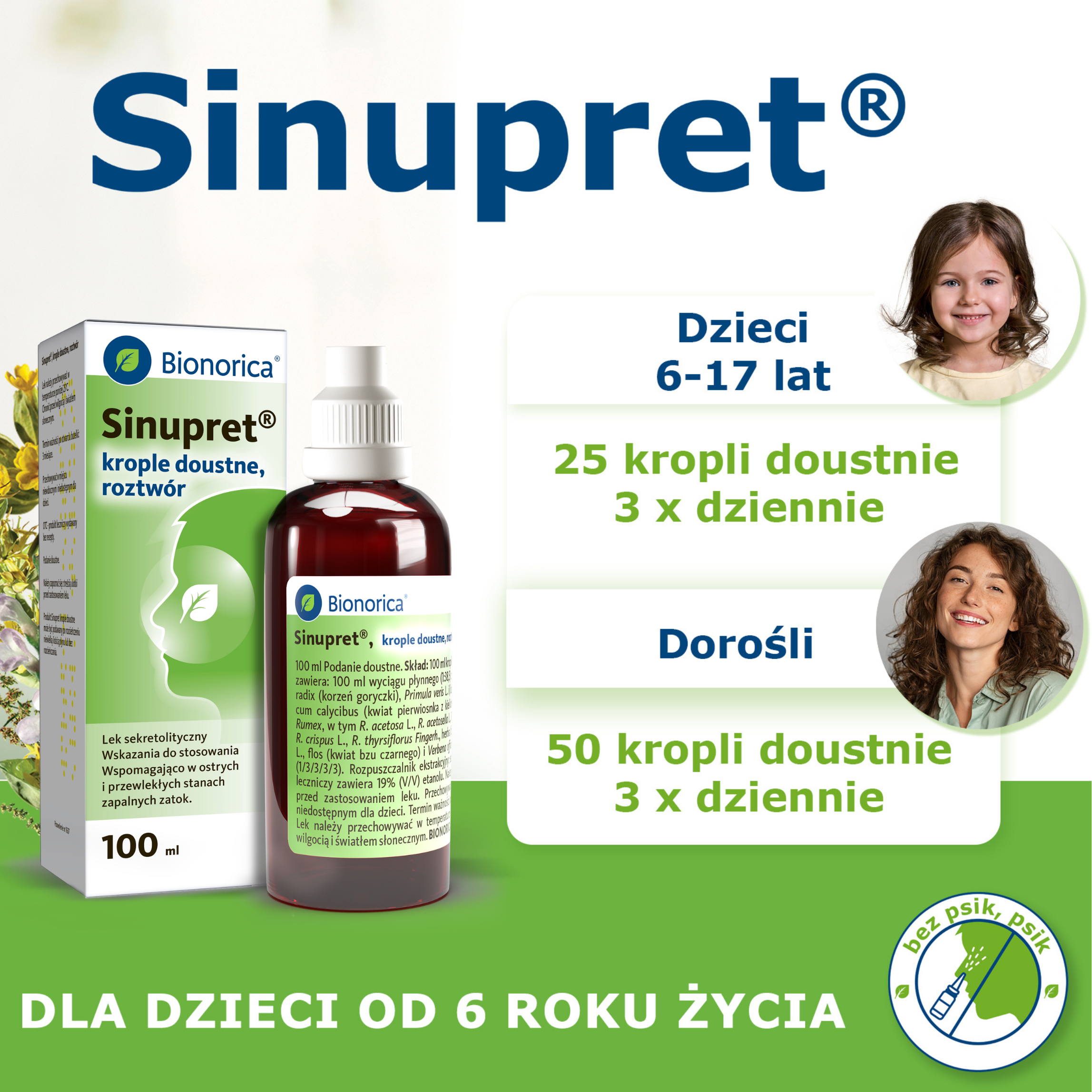 Sinupret krople dla dzieci od 6 roku życia